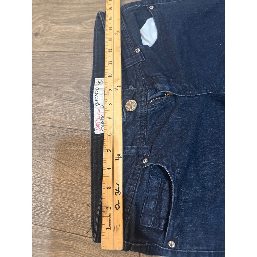 Grane Darcy Super Low Rise Skinny Jeans Dark Wash Denim Size 9 Junior‎ Womens - Picture 8 of 8